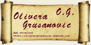 Olivera Grušanović vizit kartica